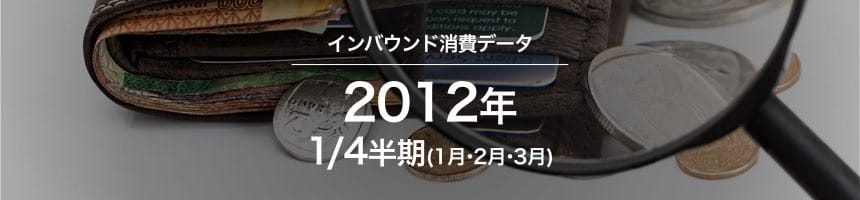 2012年1/4半期(1月・2月・3月)のインバウンド消費データ(訪日外国人消費動向)画像