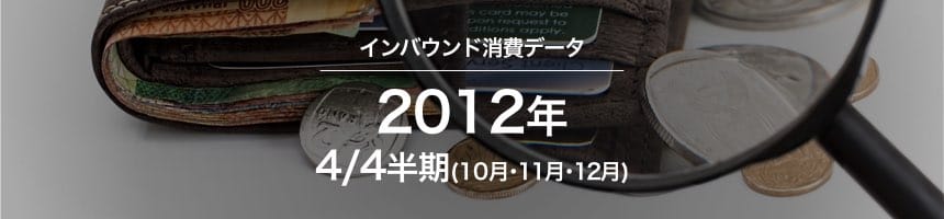 2012年4/4半期(10月・11月・12月)のインバウンド消費データ(訪日外国人消費動向)画像